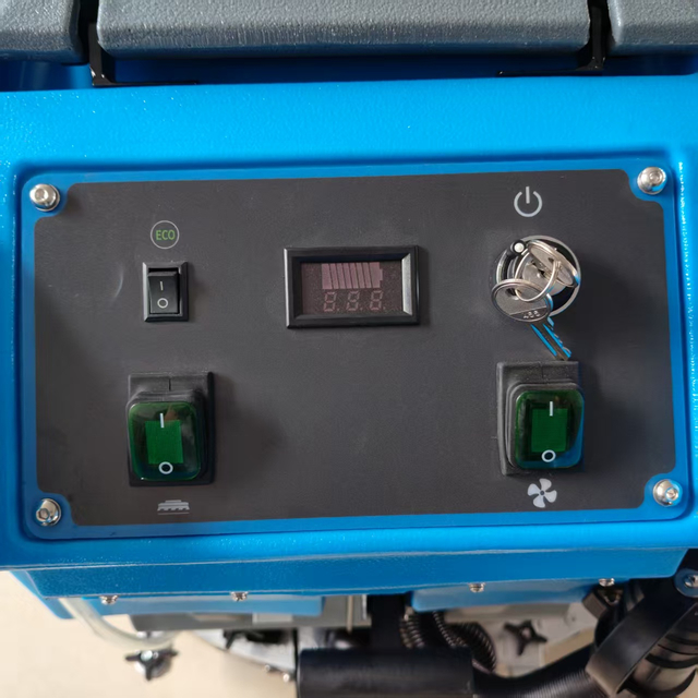 Einzelb&uuml;rsten-Handschub-Bodenschrubbermaschine