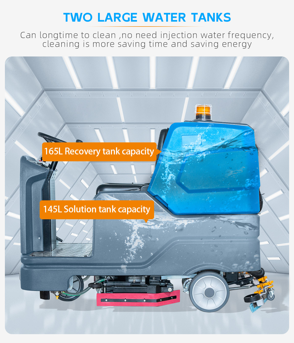 KUER-H150 floor scrubber water tank