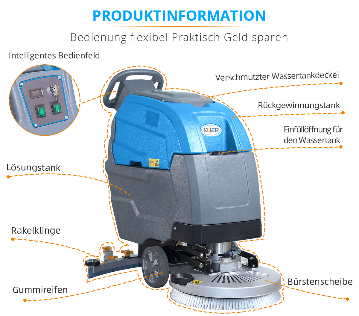 KUER A65Z Self propelled Scrubber Product information