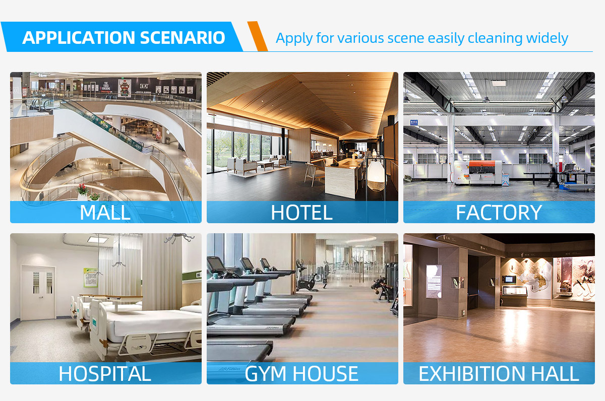 KUER-H150 floor scrubber application scenario