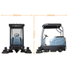 KURE-SJ1900 Large Capacity Electric Ride on Street Sweeper