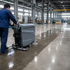 KUER-D3 Commercial Walk-Behind Floor Scrubber - Factory Floor Cleaning Images